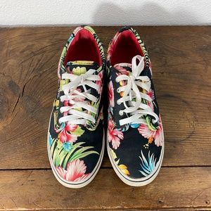 Vans Authentic Hawaiian Floral Skate Shoe, Low Top